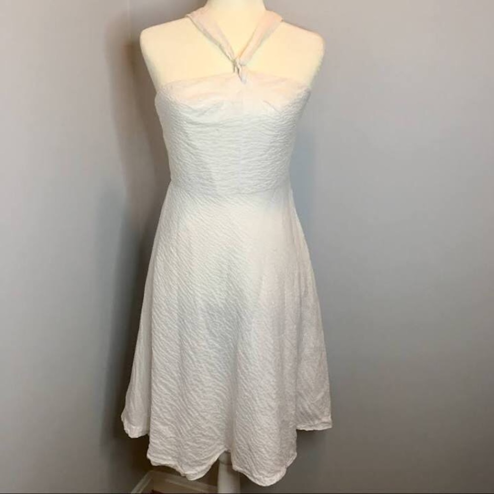 JCREW White Halter Dress